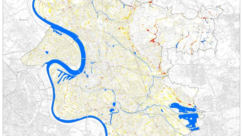Belastungskarte Starkregen der Landeshauptstadt Düsseldorf online