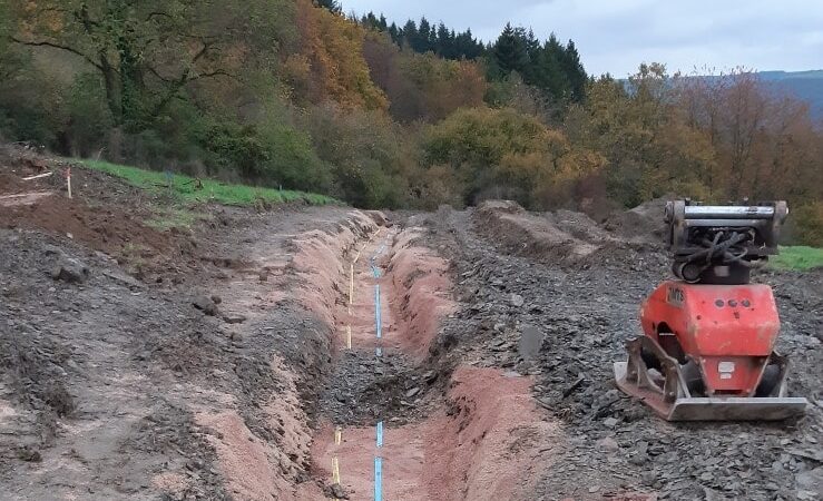 Bauausführung Trinkwasserzuleitung Bacharach