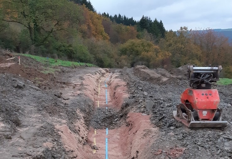 Bauausführung Trinkwasserzuleitung Bacharach