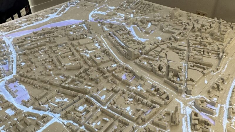 Starkregengefahrenkarte Paderborn im 3D-Modell visualisiert