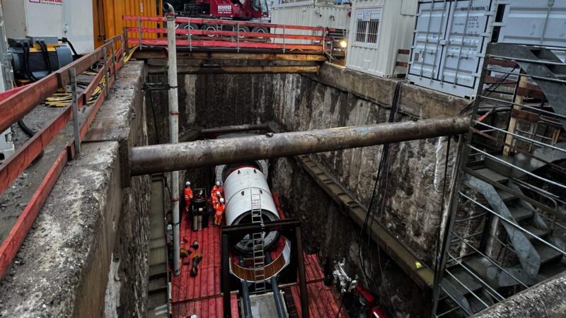 Vortriebsmaschine am ESW in Wuppertal im Einsatz