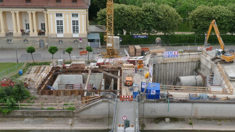 Baumaßnahme in Ansbach schreitet voran